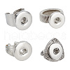 DELORIGIN 4Pcs 4 Styles Alloy Snap Rings for Women Men RJEW-DR0001-03B-1