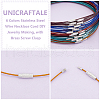 Unicraftale 60Pcs 6 Colors Stainless Steel Wire Necklace Cord DIY Jewelry Making TWIR-UN0001-13A-5