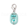 Acrylic & Synthetic Turquoise Pendant Decorations HJEW-JM03048-05-4