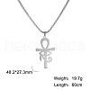 Egyptian 304 Stainless Steel Eye of Ra Ankh Cross Pendant Box Chain Necklaces FS-WG026EA-01-2