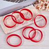 CREATCABIN 10Pcs Word Silicone Cord Bracelet Wristband BJEW-CN0001-04B-3