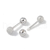 Anti-Tarnish Rhodium Plated 999 Fine Silver Cartilage Earrings for Women EJEW-S215-27P-2