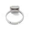 Non-Tarnish 304 Stainless Steel Adjustable Ring Components STAS-Z064-03P-3