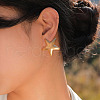 Light Gold 304 Stainless Steel Stud Earrings EJEW-K257-03B-KCG-4