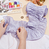 Polyester Ruffled Ribbon DIY-WH0632-77B-3