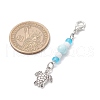 7Pcs Ocean Theme Alloy Charm & Glass Beads Pendant Decorations HJEW-JM03156-5