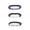 Natural Mixed Stone Chips Stretch Bracelets BJEW-JB08718-1