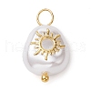 3Pcs 3 Styles Plastic Imitation Pearl Pendants PALLOY-JF02721-3
