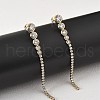304 Stainless Steel Clear Cubic Zirconia Tassel Stud Earrings EJEW-Z094-01A-G-2