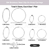 Beebeecraft 4Pairs 4 Styles 304 Stainless Steel Hoop Earrings EJEW-BBC0001-41-2