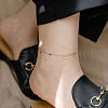 Stainless Steel Charm Anklets for Women WG18C2B-20-1