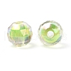 Two Tone UV Plating Rainbow Iridescent Acrylic Beads TACR-D010-06C-3