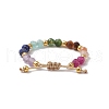 Adjustable Gemstone Finger Rings for Women RJEW-JR00874-01-4
