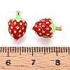 Brass Enamel Charms KK-N265-02G-3