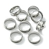 201 Stainless Steel Grooved Finger Ring Settings STAS-TAC0001-10B-P-3