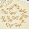 HOBBIESAY 12Pcs Alloy Crystal Rhinestone Bowknot Shoe Decorations FIND-HY0002-20-4