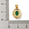 Rack Plating Brass Micro Pave Cubic Zirconia Pendants KK-P277-20G-01-3