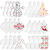 SUNNYCLUE 48Pcs 6 Styles Christmas Acrylic Big Pendants FIND-SC0011-43-1
