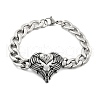 304 Stainless Steel Curb Chains Bancelets BJEW-C082-02A-AS-1