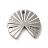 Non-Tarnish 304 Stainless Steel Pendants STAS-M312-01B-P-2