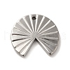 304 Stainless Steel Pendants STAS-M312-01B-P-2