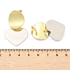 Two Tone Heart Brass Dangle Stud Earrings for Women EJEW-U057-02GP-A-5