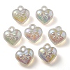 Luminous UV Plating Transparent Acrylic Pendants OACR-P010-10E-1