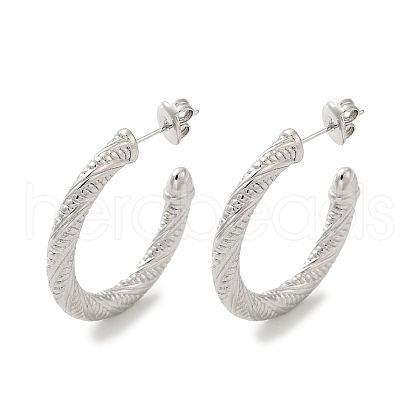 Non-Tarnish 304 Stainless Steel Ring Stud Earrings EJEW-G364-05P-1