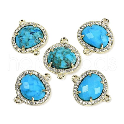 Dyed Natural Howlite Faceted Oval Links G-B126-01G-16-1