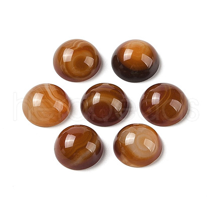 Natural Red Banded Agate Cabochons G-B082-07C-01-1