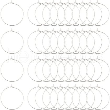 Unicraftale 304 Stainless Steel Hoop Earrings Findings STAS-UN0018-19P-1