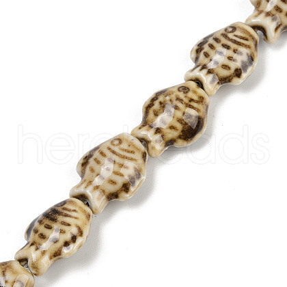 Handmade Porcelain Beads Strands PORC-P030-01A-04-1