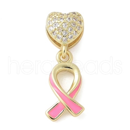 Brass Micro Pave Cubic Zirconia Pendants KK-K298-10A-G-1