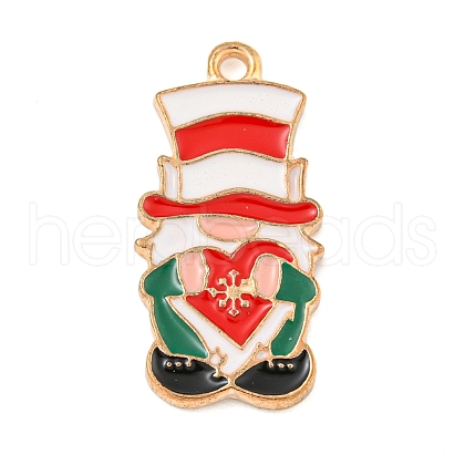 Christmas Theme Alloy Enamel Pendants ENAM-M221-01KCG-07-1