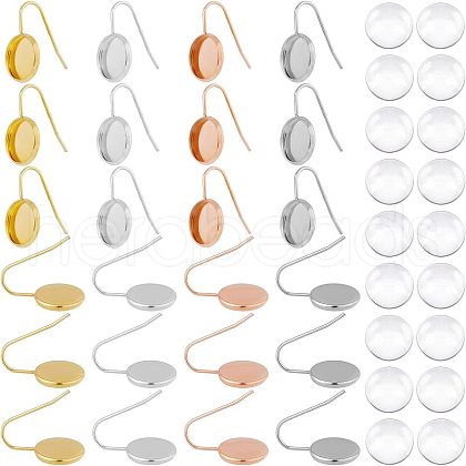 Unicraftale DIY Flat Round Dangle Earring Making Kits STAS-UN0034-76-1