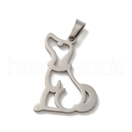 Non-Tarnish 304 Stainless Steel Pendants STAS-O005-15P-1