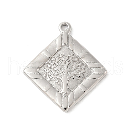 304 Stainless Steel Pendants STAS-L022-041P-1
