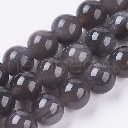 Natural Ice Obsidian Beads Strands G-E468-D01-6mm-1