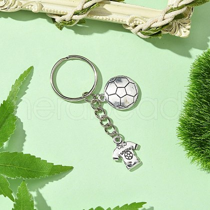 Tibetan Style Alloy Keychains KEYC-JKC01079-1