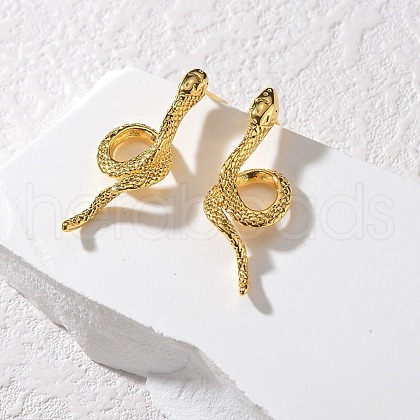 304 Stainless Steel Stud Earrings for Women EJEW-M095-02G-1