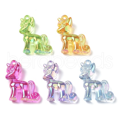 Electroplate Transparent UV Plating Acrylic Pendants OACR-I014-29-1