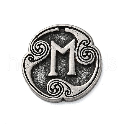 Rune Letters Alloy Pendants PALLOY-S193-01AS-19-1