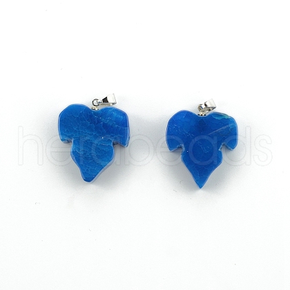 Dyed Natural Agate Pendants PW-WG1CDAC-01-1