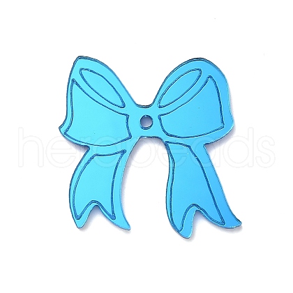 Laser Mirror Face Acrylic Pendants OACR-G046-02B-1