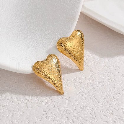 304 Stainless Steel Stud Earrings for Women EJEW-M095-01G-1
