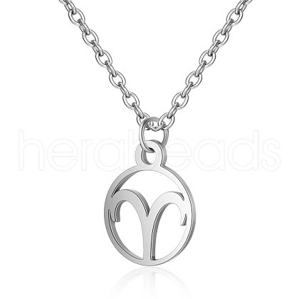 201 Stainless Steel Pendants Necklaces NJEW-S063-TN505-1-1