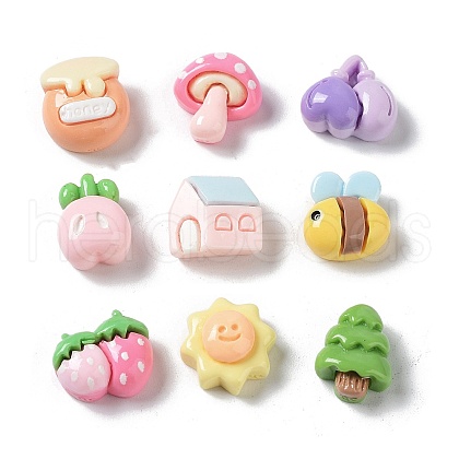 Opaque Resin Cabochons X1-CRES-M026-01-1