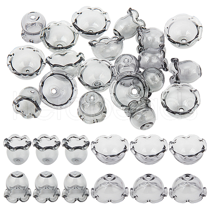 ANATTASOUL 10Sets Transparent Glass Beads GLAA-AN0001-01A-1