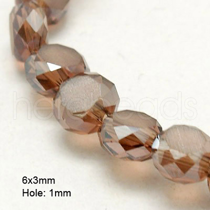 Electroplate Glass Beads EGLA-D028-06-1