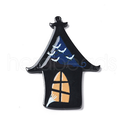 Halloween Opaque Printed Acrylic Pendants MACR-K330-35C-1